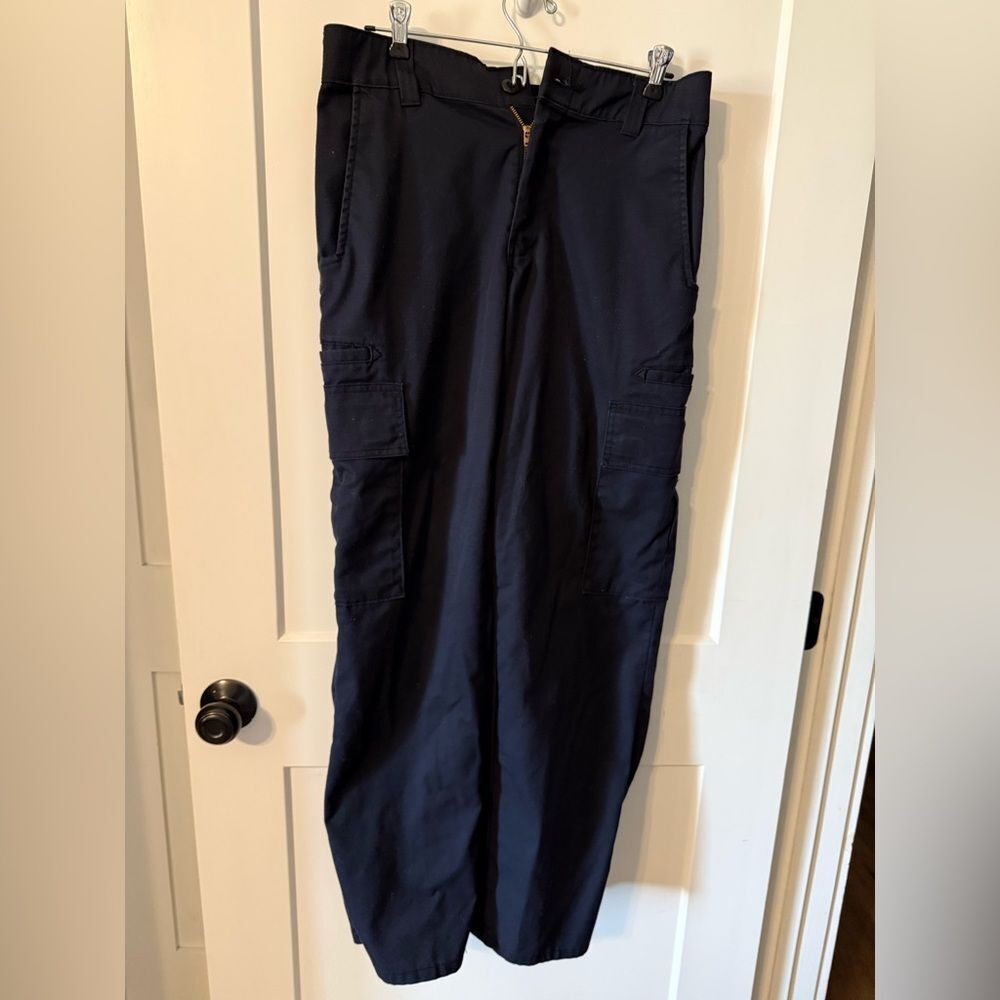 VfEmage Blue Cargo Pants with Smooth Fabric